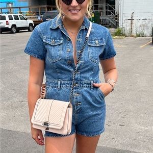 U know what’s up Denim romper jumpsuit